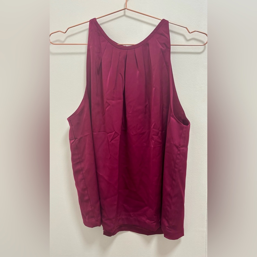 Banana Republic Magenta Pleated Blouse